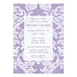 Lavender Modern Damask Bridal Shower Party Card