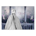 Lavender Purple Rose Quinceanera Thank You Cards