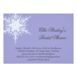 Lavender Winter Snowflake Bridal Shower Invitation