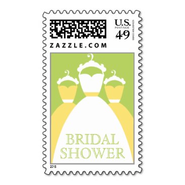 Lemon Zest Yellow Bridal Shower Invitation Stamps