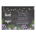 Lingerie Shower Bachelorette Purple Bridal Invite