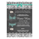 Lingerie Shower Bridal Party Chalk Lace Invite