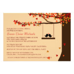 Love Birds Falling Hearts Oak Tree Bridal Shower Card