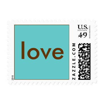 Love Stamp - Blue/Brown - Small