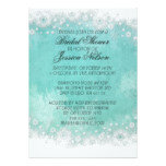 Luxury Frosty Snowflake Winter Bridal Invite