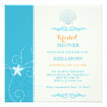 Malibu Blue Ivory Beach Bridal Shower Card