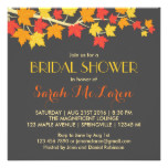 Maple Leaves Autumn Bridal Shower Invitation