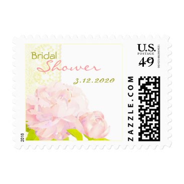 May Garden Peony Modern Bridal Shower Postage