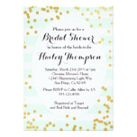 Mint Green and Gold Bridal Shower Invitation