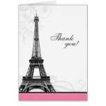 Mod Flourish Eiffel Tower Parisian Thank You Cards