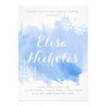 Modern abstract watercolor blue bridal shower card