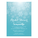 Modern Blue Snowflake Bridal Shower Invitation