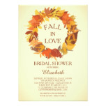 Modern Fall Autumn Wreath Bridal Shower Invitation