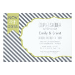 Modern Striped Couples Bridal Shower Card