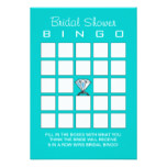 Modern Tiffany Blue Bridal Shower Bingo Cards