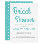 Modern typography aqua wedding bridal shower card