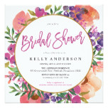 MODERN WATERCOLOR FLORAL bridal shower invitation