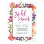 MODERN WATERCOLOR FLORAL bridal shower invitation