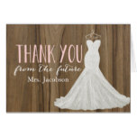 Modern Wedding Dress | Bridal Shower Thank You Card