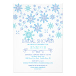 Modern Winter Snowflakes Wedding Bridal Shower Card
