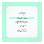 Monogram Magic Mint and White Polka Dot Wedding Card
