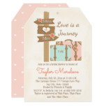 Monogram Traveling from Miss to Mrs Bridal Shower Card
