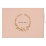 Monogrammed Note Card - Gold