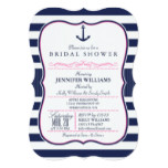 Nautical Anchor Bridal Shower; Navy & Pink Card