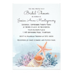 Nautical Seashells and Coral Bridal Shower Card