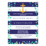 Nautical Stripes and Dots Couples Wedding Shower Card