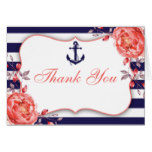 Nautical Themed Wedding Or Bridal Shower Thank You Card