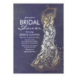 Navy and Gold Vintage Bridal Shower Card