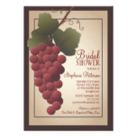 Old World Tuscan Grapevine Wine Bridal Shower Card