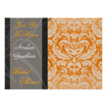 Orange Mask Halloween Bridal Shower Invitation