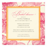 ORANGE   PINK FLOWERS | BRIDAL SHOWER INVITE