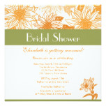 Orange Sunflower Bridal Shower Invitation