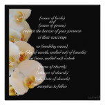 orchids black bd invitation