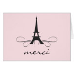 Paris Eiffel Tower Thank You Note card