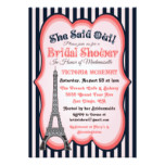 Paris theme Bridal Shower Invitations