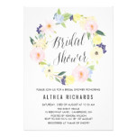 Pastel Floral Wreath Bridal Shower Invitation