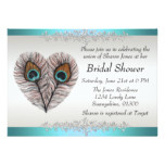 Peacock Bridal Shower Announcement