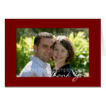 Personalized Red Photo Wedding Thank You Cards