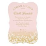 Pink and Gold Twinkle Bridal Shower Card