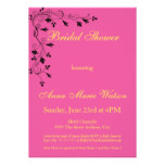 Pink and Yellow Floral Bridal Shower Invitation