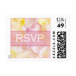 Pink and Yellow Floral RSVP Stamps