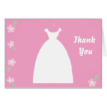 Pink Bridal Shower Thank You Card