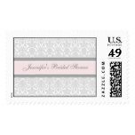 Pink Damask Bridal Shower Wedding Stamps