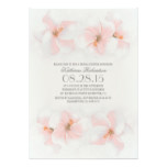 pink flowers beach bridal shower card
