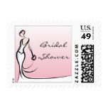 Pink Ombre Bridal Shower Postage Stamps