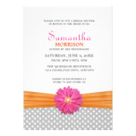 Pink|Orange Daisy Bridal Shower Card